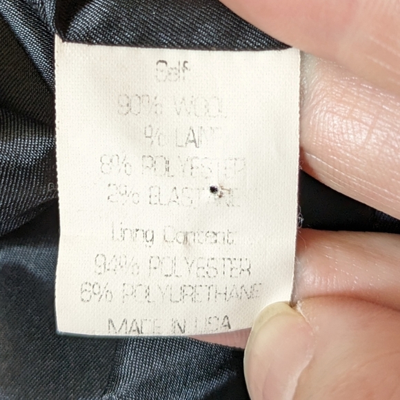 theory black wool blazer size 8 - Picture 7 of 7